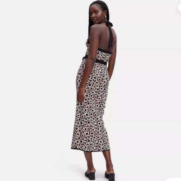 DVFβx Target XXL Black White Natural Poppy Knit Halter Dress - Picture 3 of 3
